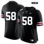 Men's NCAA Ohio State Buckeyes Joshua Alabi #58 College Stitched No Name Authentic Nike White Number Black Football Jersey MY20L87NM